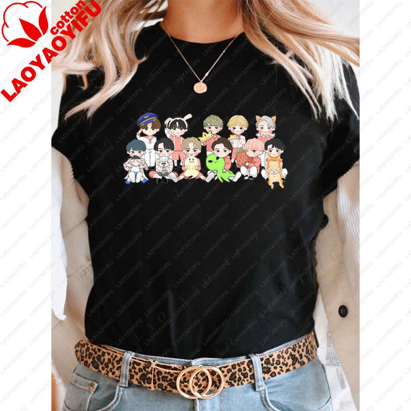 Unisex Unisex Cotton Summer T Shirt Kpop The Boyz Rock Music Fan Gift For Short Sleeve New Fashion Camisetas Popalar T Shirts