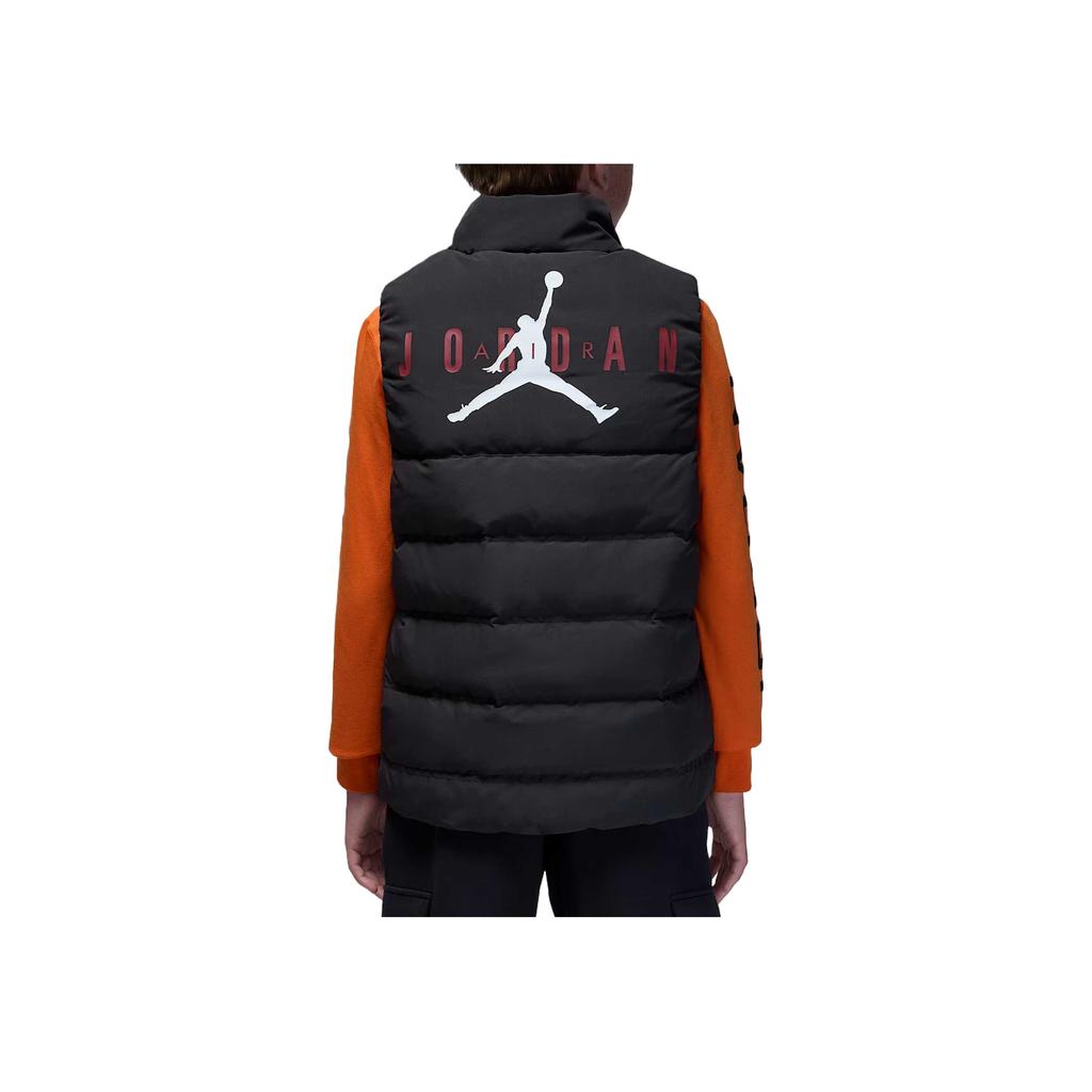 Jordan Down Vest Warm Simple Solid Color Duck Down Kids Kids Vest HQ8120-011