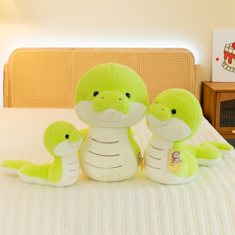 Adorable Plush Green Snake Doll Cotton Stuffed Animal Soft Cuddly Toy 100cm