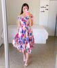 2026 European and American cross-border Amazon ebay dress one-word shoulder irregular off-the-shoulder digital printing medium and long dress