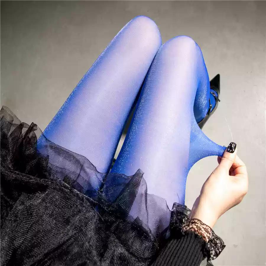 Spring And Summer Thin Silver Silk Pantyhose, Pearlescent Bright Silk Silver Onion Leggings Core Silk Women S Stockings One Size