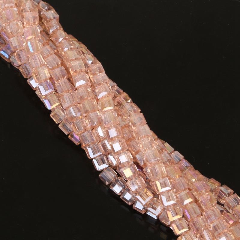 2-8mm Mixed Color Square Glass Crystal Beads for Handmade DIY Jewelry and Necklaces