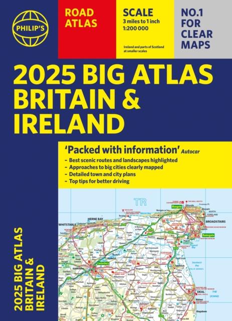 The 2025 Philip's Big Road Atlas of Britain & Ireland : (A3 Paperback) Book