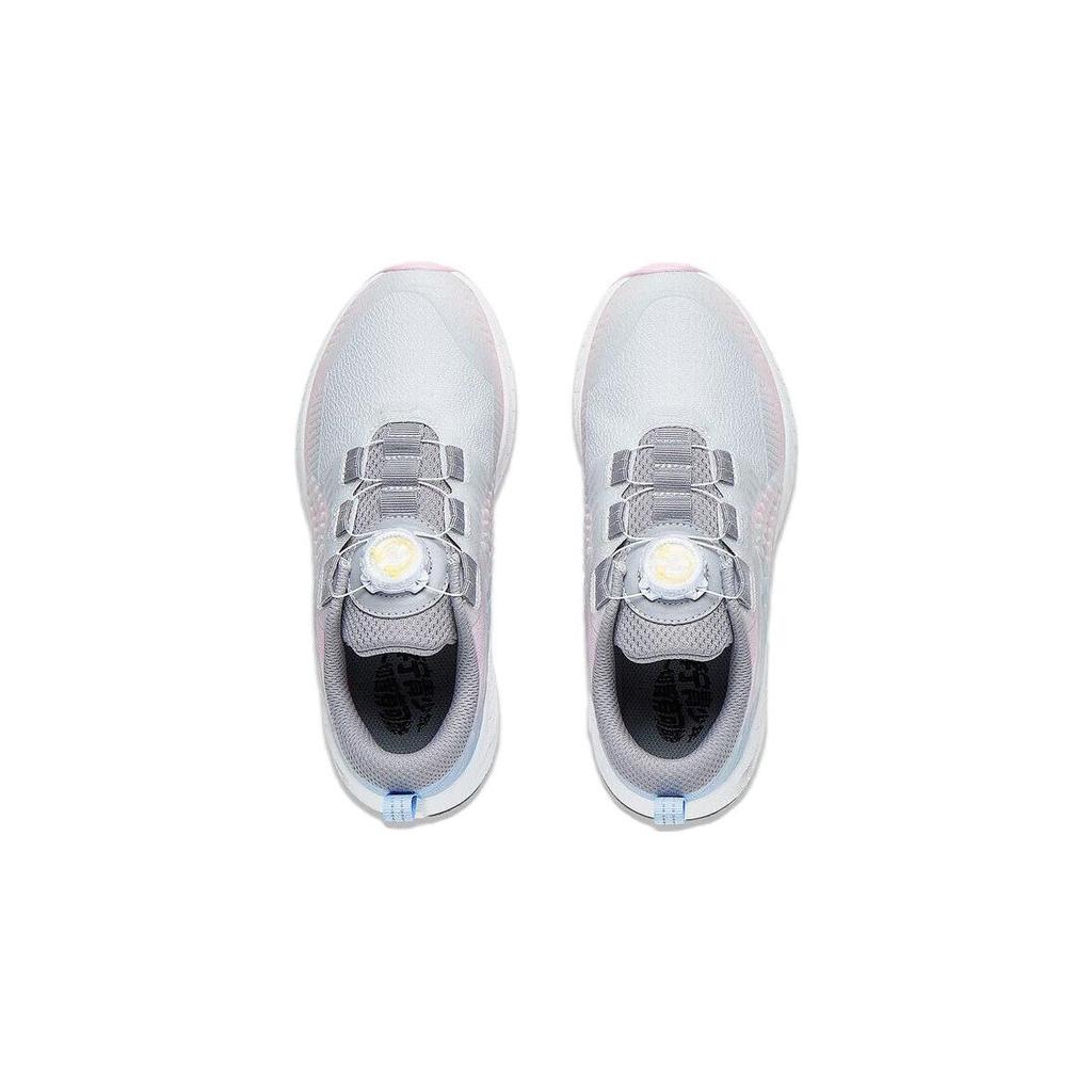 Li Ning Comfortable Versatile Non-Slip Wear-Resistant Kids Running Shoes Kids Running Shoes Antarctic-Gray Peach-Blossom-Pink YKFT072-8