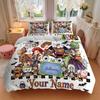 Custom 3pcs Spooky Halloween Season Bedding Sets For All Sizes New 84D Printed Bed Cover Comforter Duvet Cover Pillowcase Bedroom Decoration