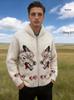 Retro Wolf Head Jacquard Zipper Cardigan: Thick Knit Unisex Sweater (2026)