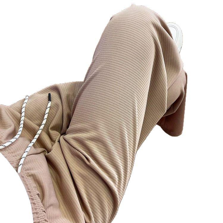 2025 Women's Rock Candy Wide Leg Ice Silk Pants: Summer Loose, Slimming, and Draping Straight-Leg Design