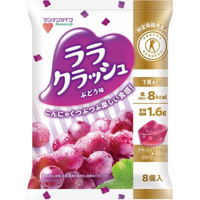 mannan life Konnyaku Field Lala Crush Traubengeschmack 24g X 8 Geleeartige Lebensmittel für spezifische gesundheitliche Zwecke Gelee