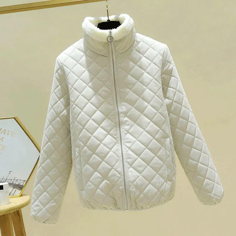 Lightweight Down Down Padded Coat Women's Fall Winter Padded Jacket Loose Short Hooded Stand Collar Coat