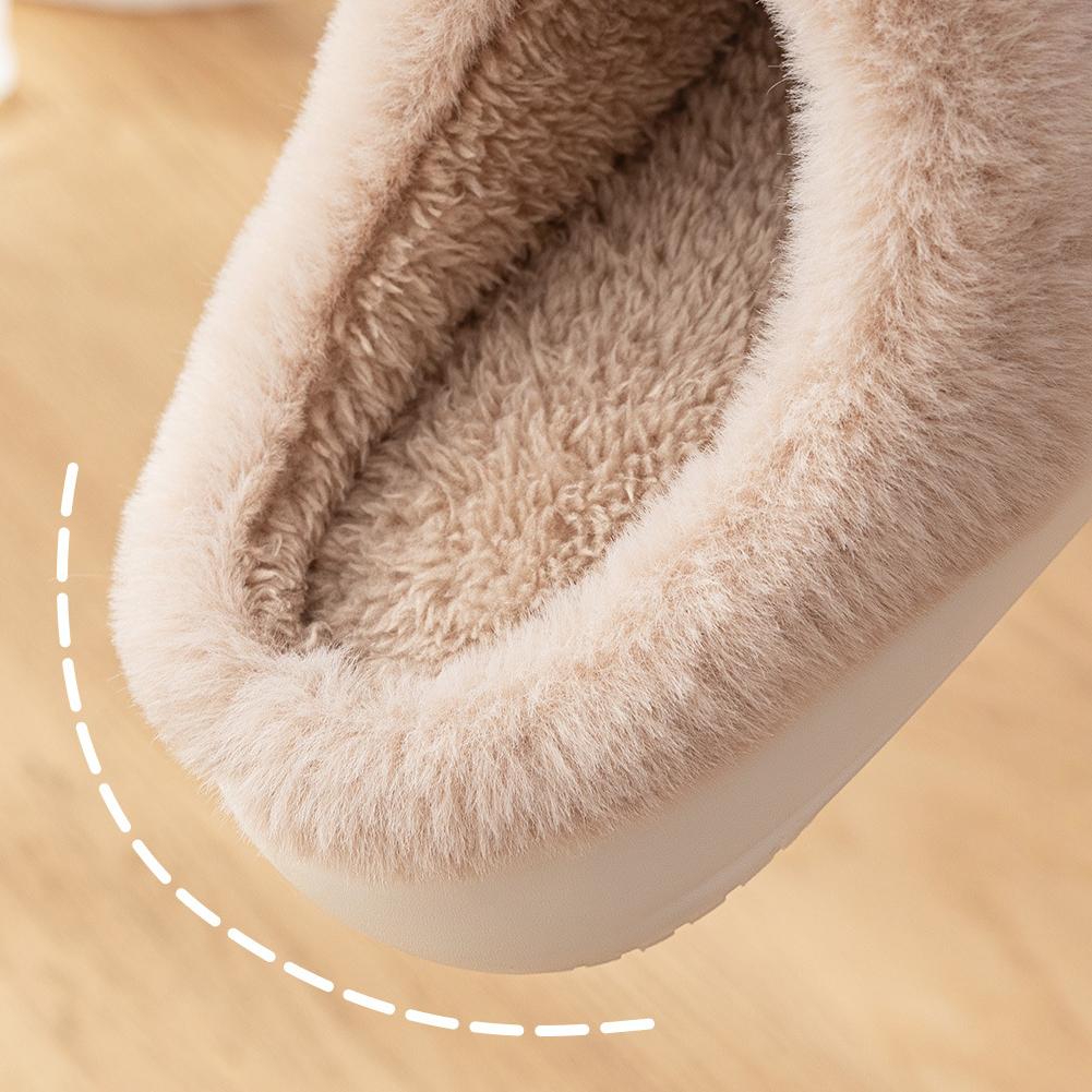 Christmas Elk Plush Slippers Furry Reindeer Slipper Comfortable Soft Couple Slippers Anti Slip Cartoon Elk Slides for Men Women