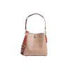 Willow Leather Shoulder Bag Women's Red Brown & Brown Monogram C3890-B4NQ4