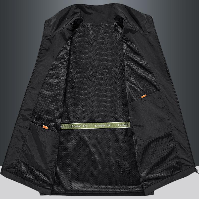 Tooling Vest Men'S Spring And Summer Multi-Pocket Outdoor Vest Stand-Up Collar Vest Fishing Photography Mountaineering Vest Logo