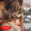 Wedding Elegant Crystal Bride Hair Comb Headwear  Pearl Accessory Jewelry