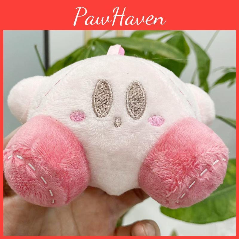 Pink Sweet Kirby Plush Doll Keychain Soft Cuddly Toy For Fashionable Bag Charm