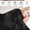 Charcoal Black Hexagons Throw Blanket Furry Blankets Blankets For Baby