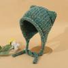 Keep Warm Knitting Cap Cute Cat Ear Pullover Cap New Cat Ear Hat