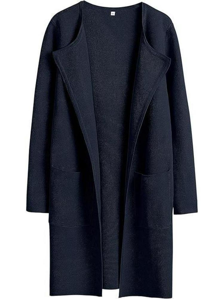 Women American Style Casual Lapel Coat Woolen European