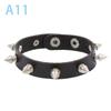90S  Punk Style Bracelet Personality Pu Leather Three Rows Spikes Square Bracelets Bangle 2024 Party Jewelry Gift