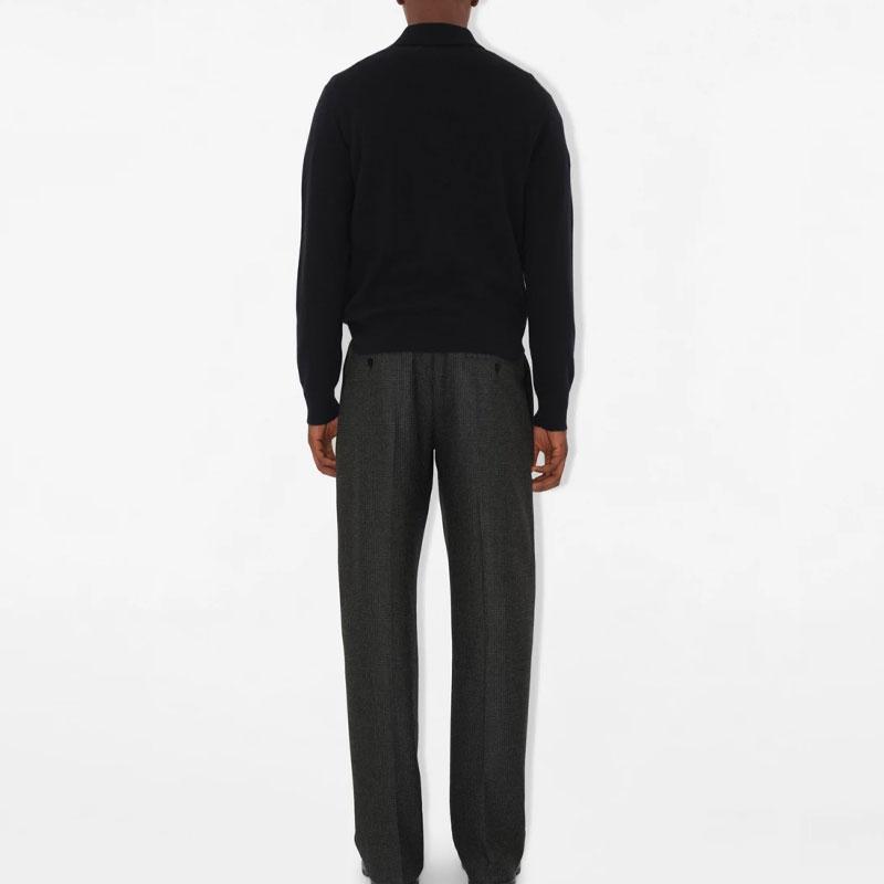 Burberry Ekd Embroidered Long Sleeved Polo Shirt 81131571