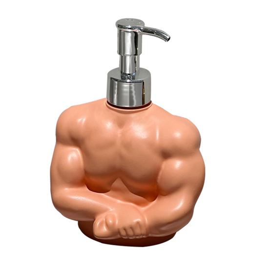 1/2 szt. Dozownik mydła Muscle Man Precyzyjna kontrola pompki Szczelna konstrukcja Dozownik do mycia ciała Dekoracja łazienki