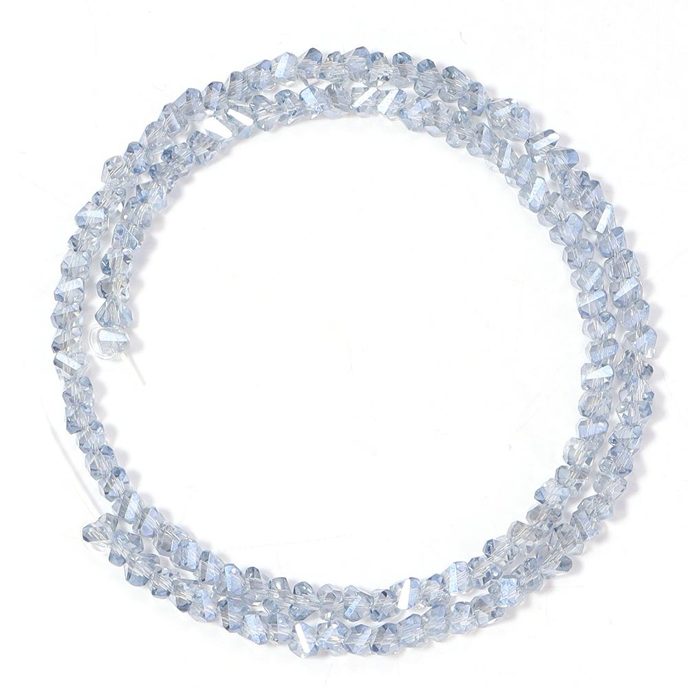 120pcs/lot 4mm Triangular Crystal Glass Beads Loose Beads Spacer Beads For Jewelry Making DIY Bracelet Necklace Accessories
