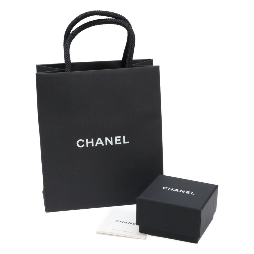 CHANEL C25 CC Logos Star Rhinestone Drop Pearl earring SVHardwareUsed