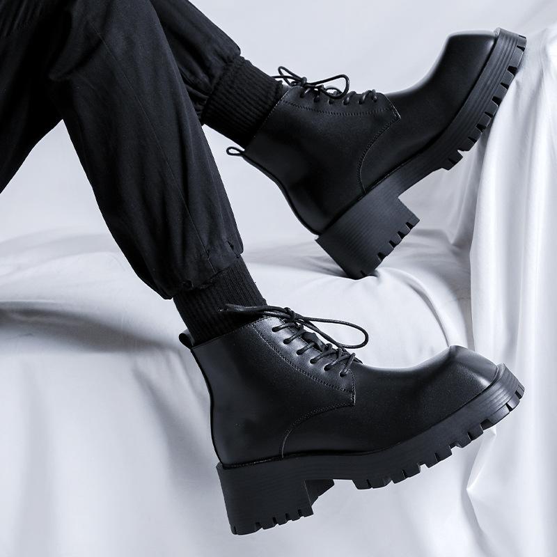 High-top Martin boots men's autumn 2025 new British style thick-soled tooling boots men's locomotive square head leather boots 2906-R