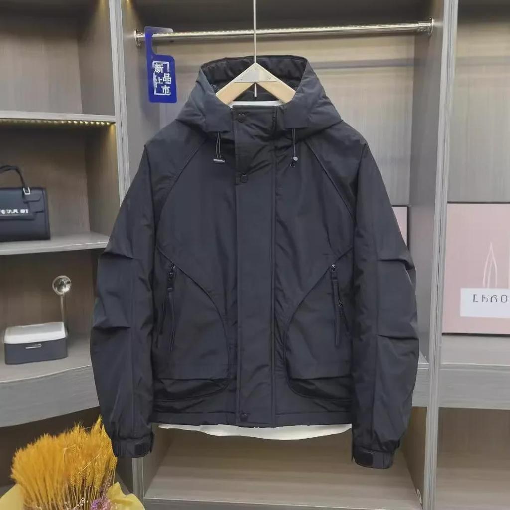 Men's 2024 Trendy Casual Solid Color Hooded Jacket