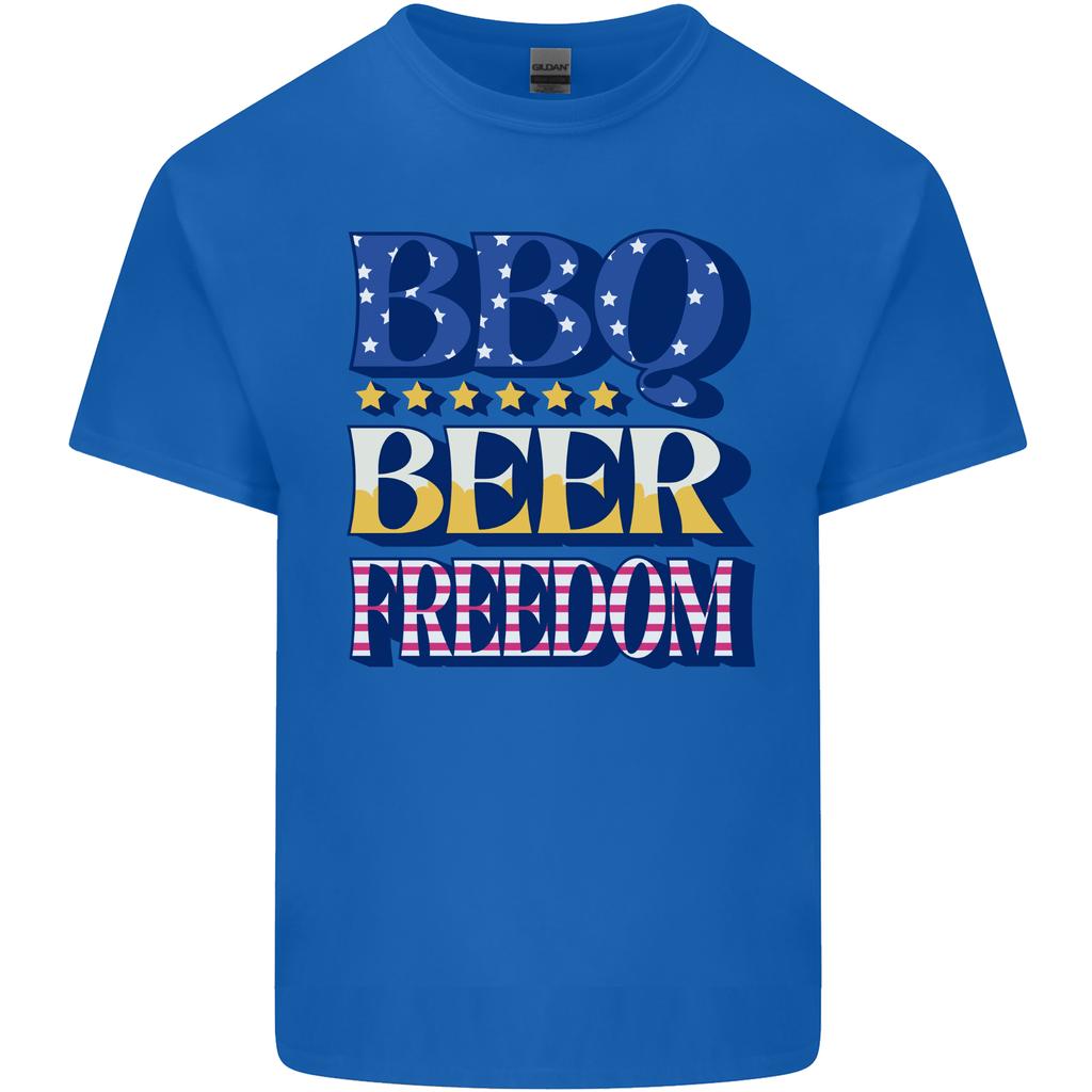 Independence Day BBQ Funny Beer 4th July Unisexs Light Cotton TShirt