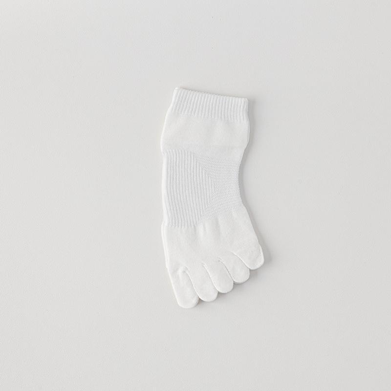 

5pair Spring And Summer Five-Finger Socks Children S Color Yarn Integrated Boneless Short Tube Sub-Toe Socks Antibacterial Deodorant Thin Socks One size fits all белый