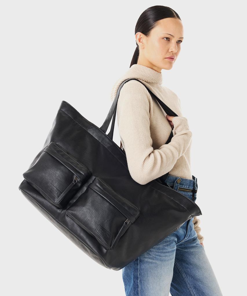 Eastpak X Egon Lab Leather Tote Bag L Leather