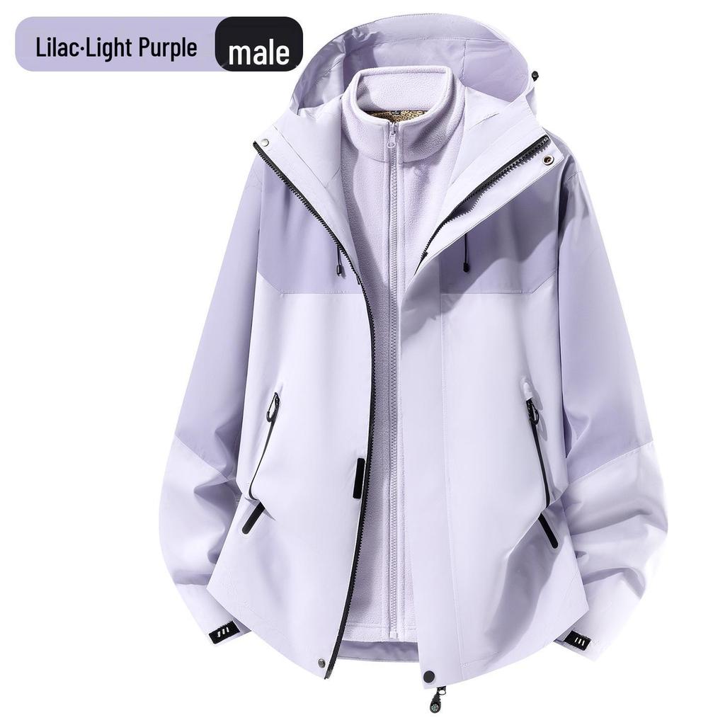2026 Men's Three-in-One Graphene Ski Jacket with Fleece Liner - Waterproof and Breathable for Autumn/Winter