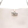 Longchamp Le Roseau Herrajes Plateados Bolso Tote Pequeño de Piel de Ternero Bolso de Hombro Mediano para Mujer Beige 10281HFP555