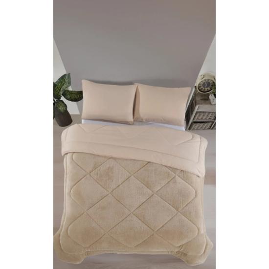 Single Double Luxury Beige Wellsoft Quilt Double Sided
