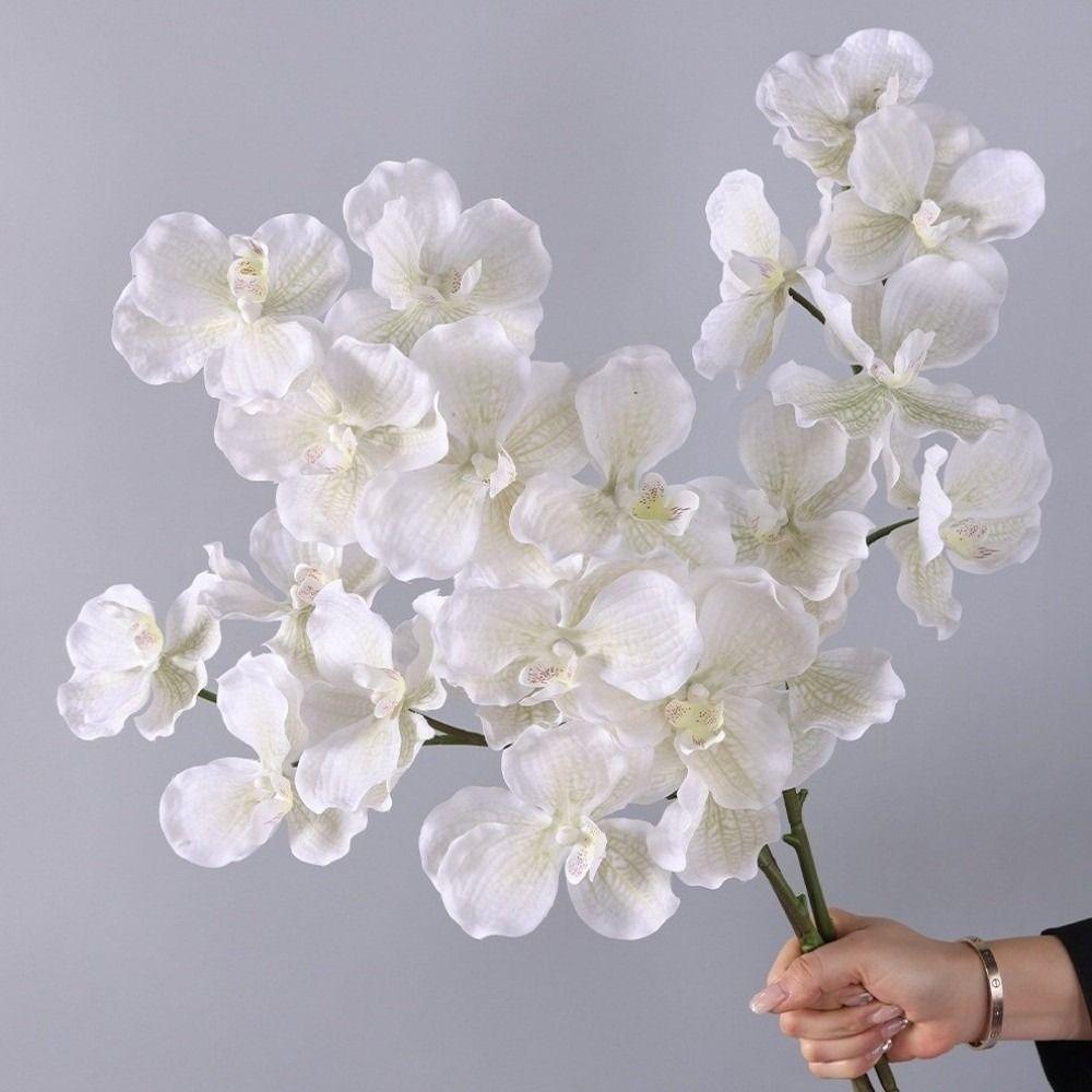 Moisturizing Phalaenopsis Branch 80 CM Real Touch Orchids Vase Decor Fake Flower  Hotel