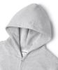 Gainsboro Serif Baseball Logo Zip-Up Hoodie_Melange Grey