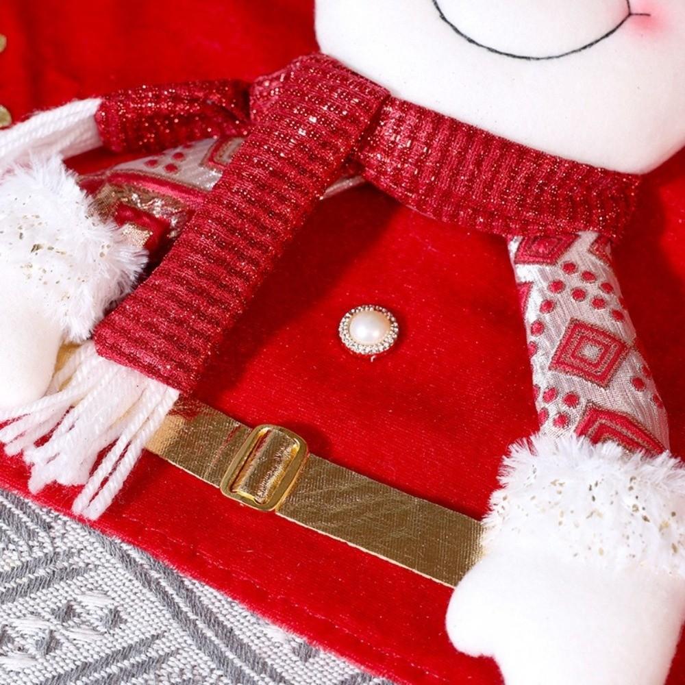 Cute Cartoon Christmas Chair Cover Soft Removable Xmas Dinner Chair Seat Cover Decorative Snowman Seat Protector Restaurant