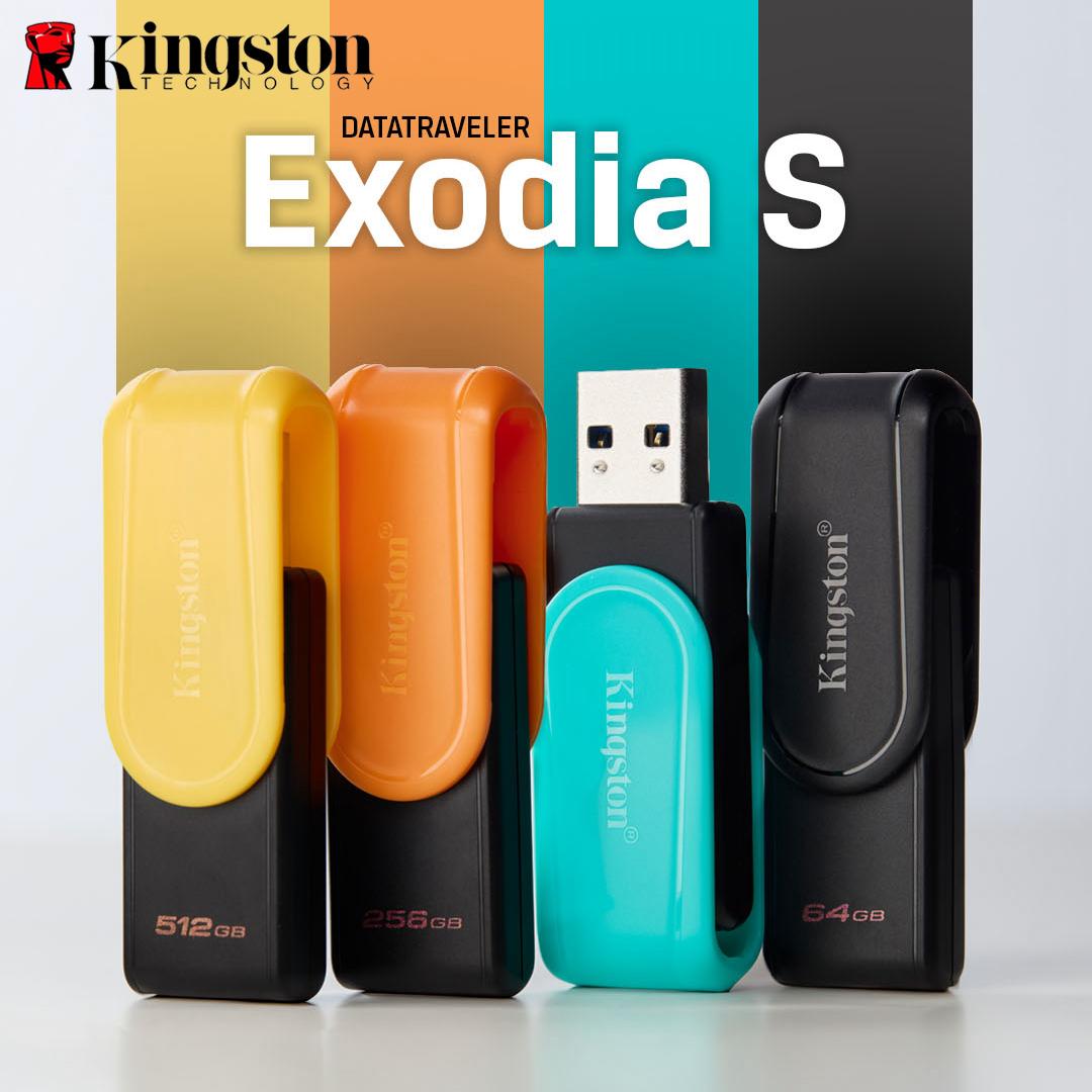 Kingston 128GB USB 3.2 Gen 1 Exodia S USB Flash Drive 64GB 256GB 512GB With swivel cap in bold colors USB flash Original Memory stick U Disk