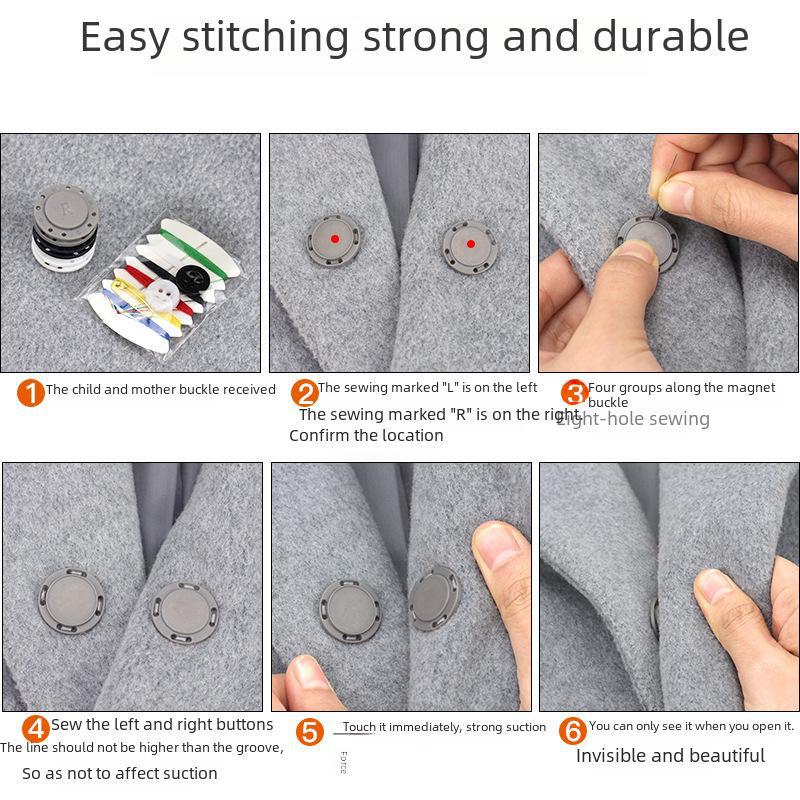 Druckknöpfe für Pullover und Strickjacken mit Magnetschnalle - Zubehörset für Mutter und Kind