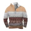 Frühlings- und Herren-Sweatshirt mit Stehkragen ist ein lässiges Outdoor-Pullover-Oberteil