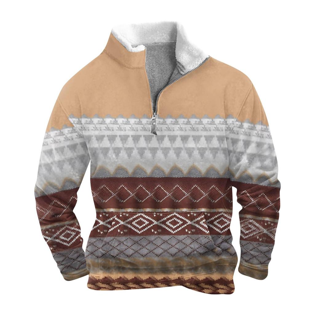 Frühlings- und Herren-Sweatshirt mit Stehkragen ist ein lässiges Outdoor-Pullover-Oberteil