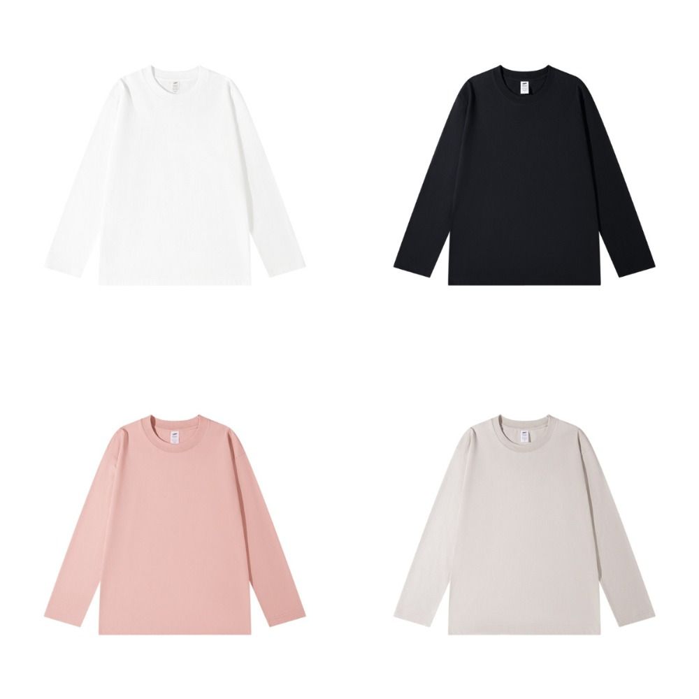 Baumwolle Unisex Basic T-Shirt Pullover Paar Tees Tops Mode Langarm T-Shirt Streetwear