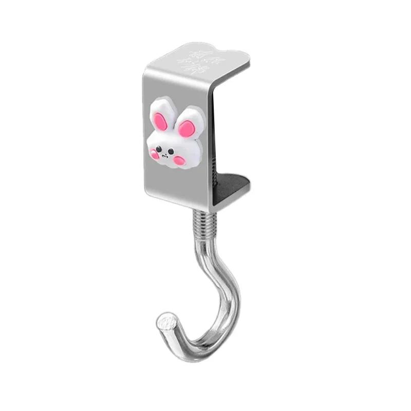 

Student Desks Side Hooks Office Hangers Desktop Durable Super Strong Load-bearing Universal Free Punch Hole Adhesive Free Hook