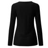 Women's Ladies Casual V-Neck Long Sleeve Slim Fit Pullover Color Women's T-Shirt Top