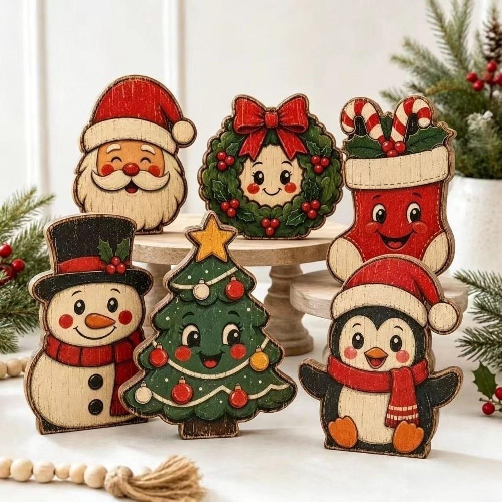 Tree Sock Santa Claus Figurine Decor Snowman Christmas Decoration Xmas Desktop Ornaments Xmas