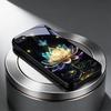 Tellar Luminescence Lotus Black Glass Phone Case For iPhone 17 Air 16 E 15 Plus 14 Pro Max 13 12 Mini 11 5 6 7 8 Plus XR X Cover