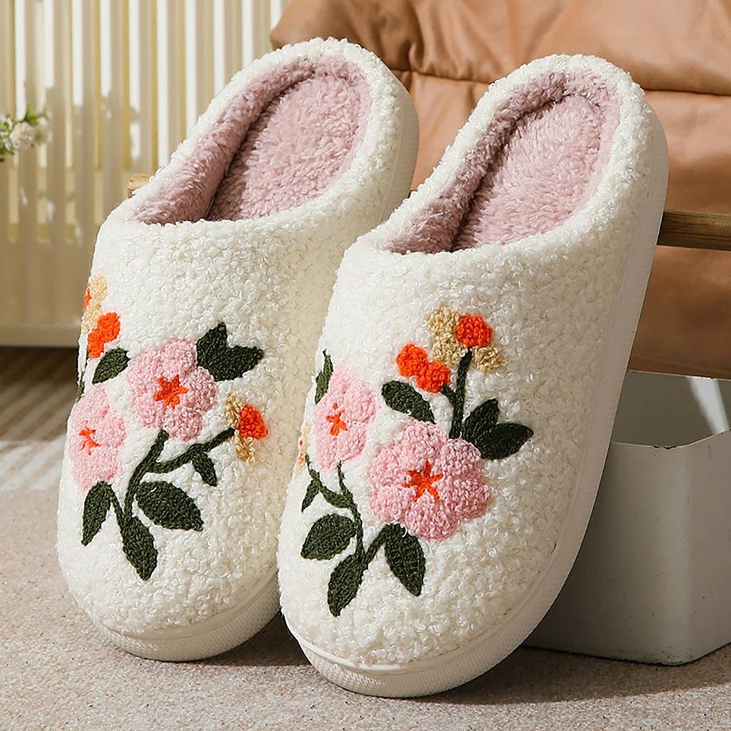 Women Home Slippers Winter Warm Home Slippers For Women Men Soft Plush Fuzzy Winter Holiday Slippers Slippers Zapatos Para Mujer