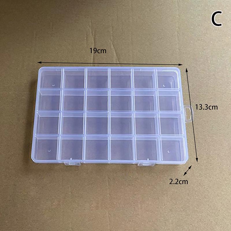 24/15/28 Grids Transparent Plastic Embroidery Floss Storage Box Floss Bobbins Storage Organizer Diy Cross Stitch Sewing Tools