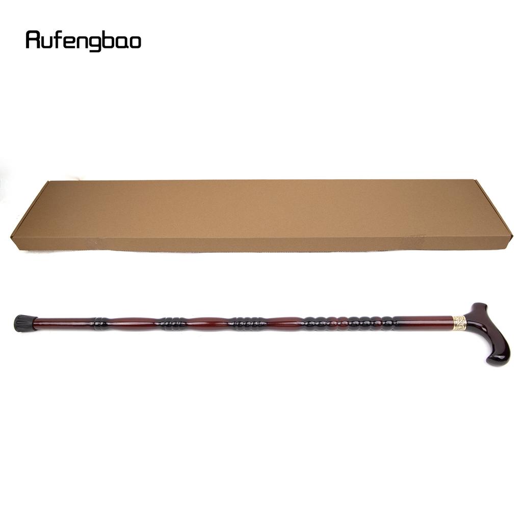 Red Wooden Single Joint Fashion Walking Stick Decorative Cospaly Cane Halloween Mace Crutch  Wand Crosier 92cm