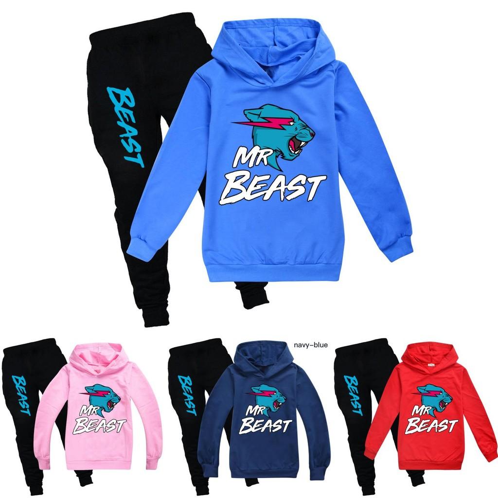 Conjunto de Sudadera con Capucha y Pantalones Jogger de Algodón de Dibujos Animados para Niños, para Jugar Activamente y Uso Casual